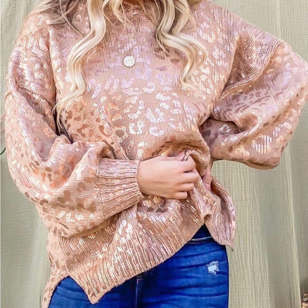 SOLD:  ANDTHEWHY S/M Metallic Sweater